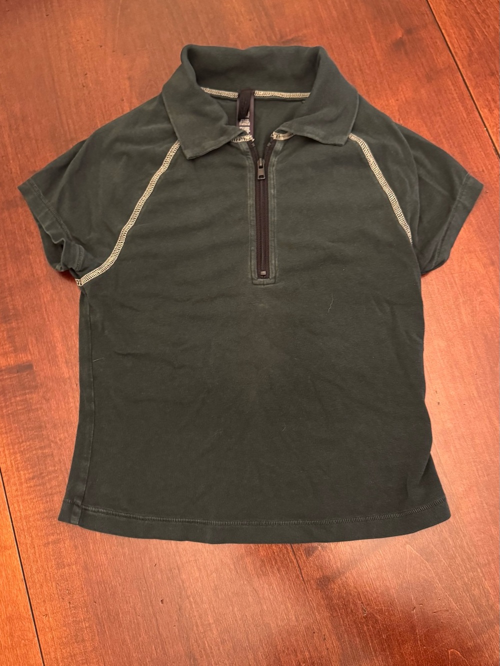 SKIMS Short Sleeve Zip Tank